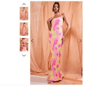 Floral Cowl Back Maxi Dress